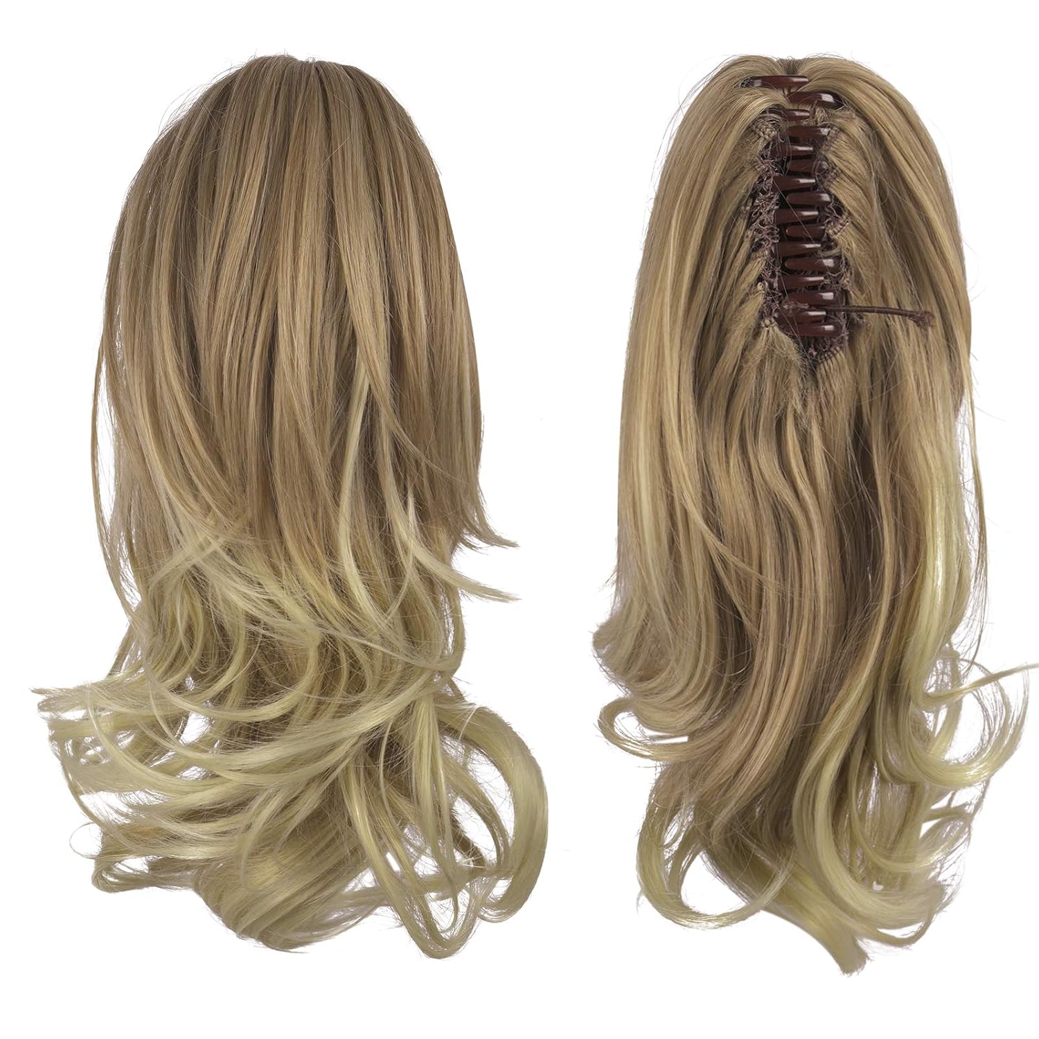 13" Ponytail Extension Long Clip in Claw Hair Extension Human Hair Wig piece