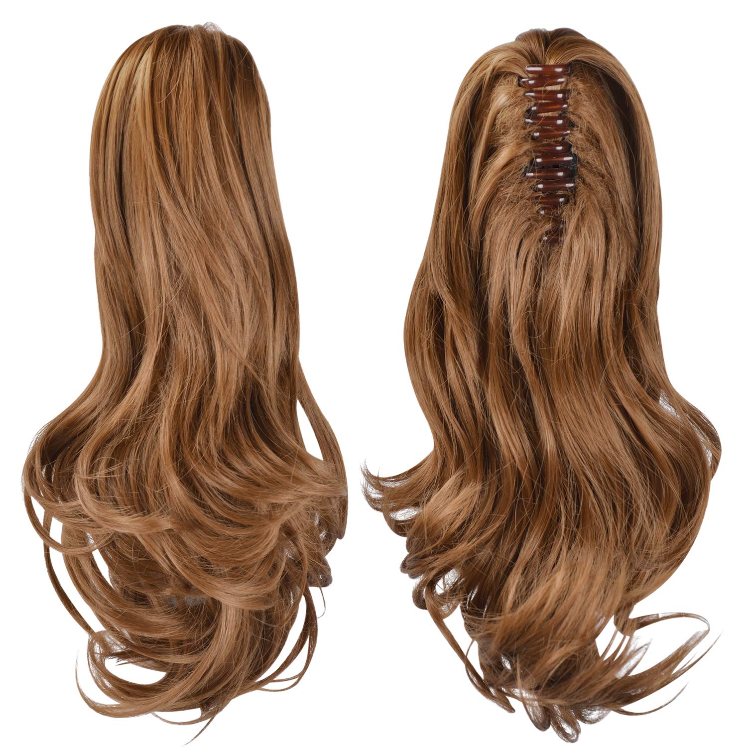 13" Ponytail Extension Long Clip in Claw Hair Extension Human Hair Wig piece