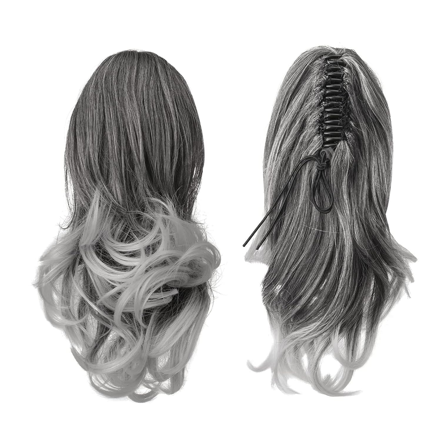 13" Ponytail Extension Long Clip in Claw Hair Extension Human Hair Wig piece