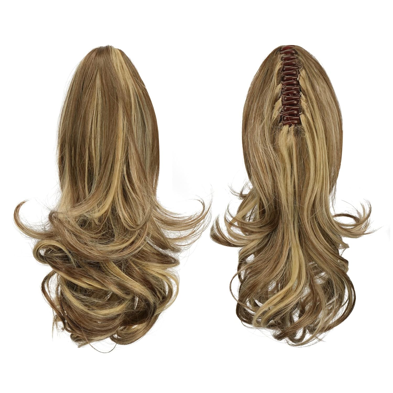 13" Ponytail Extension Long Clip in Claw Hair Extension Human Hair Wig piece