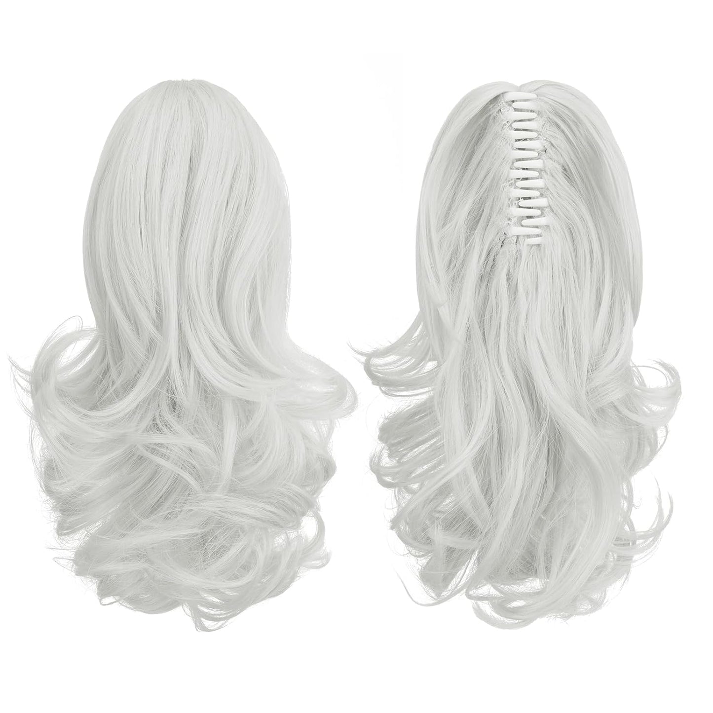 13" Ponytail Extension Long Clip in Claw Hair Extension Human Hair Wig piece