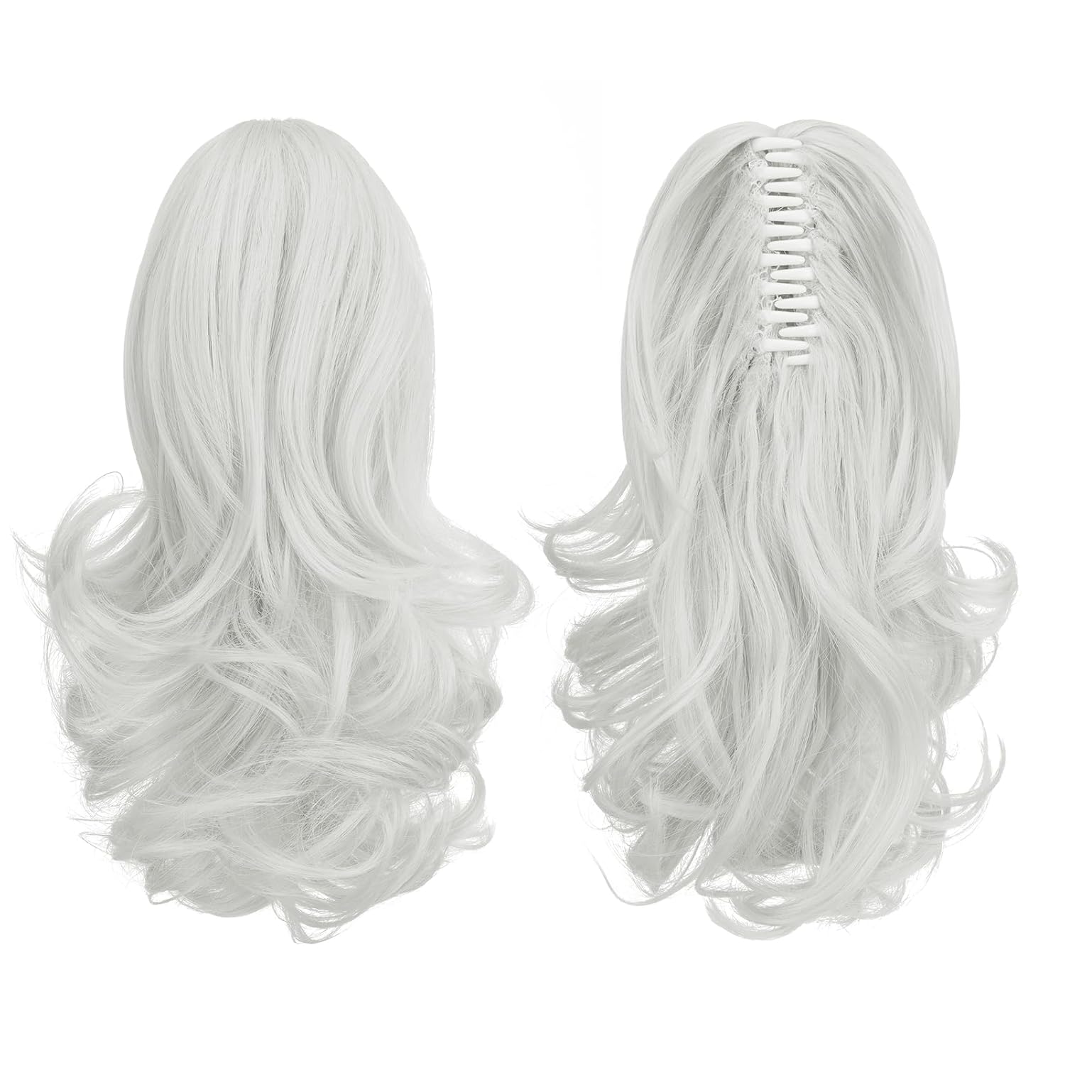 13" Ponytail Extension Long Clip in Claw Hair Extension Human Hair Wig piece