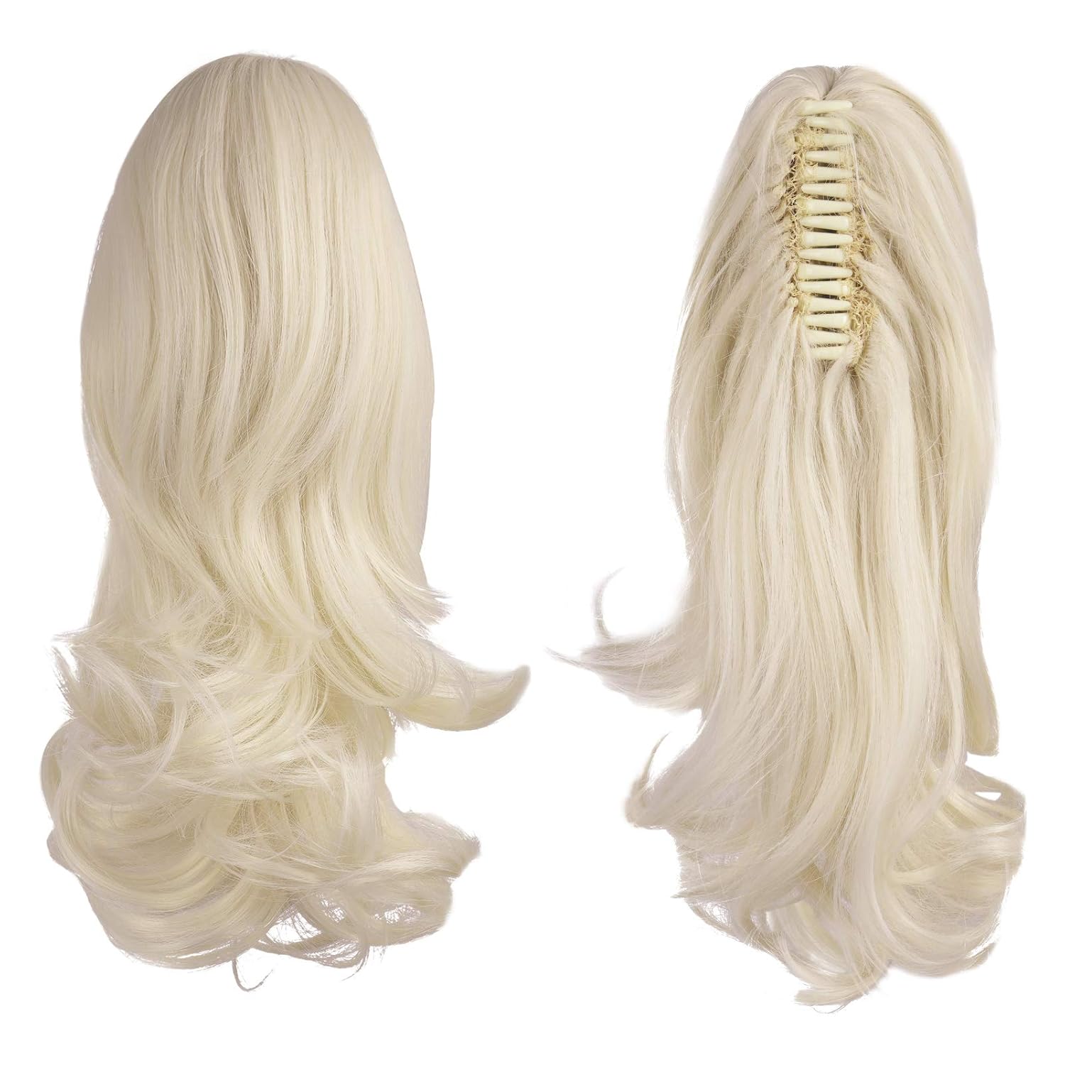 13" Ponytail Extension Long Clip in Claw Hair Extension Human Hair Wig piece