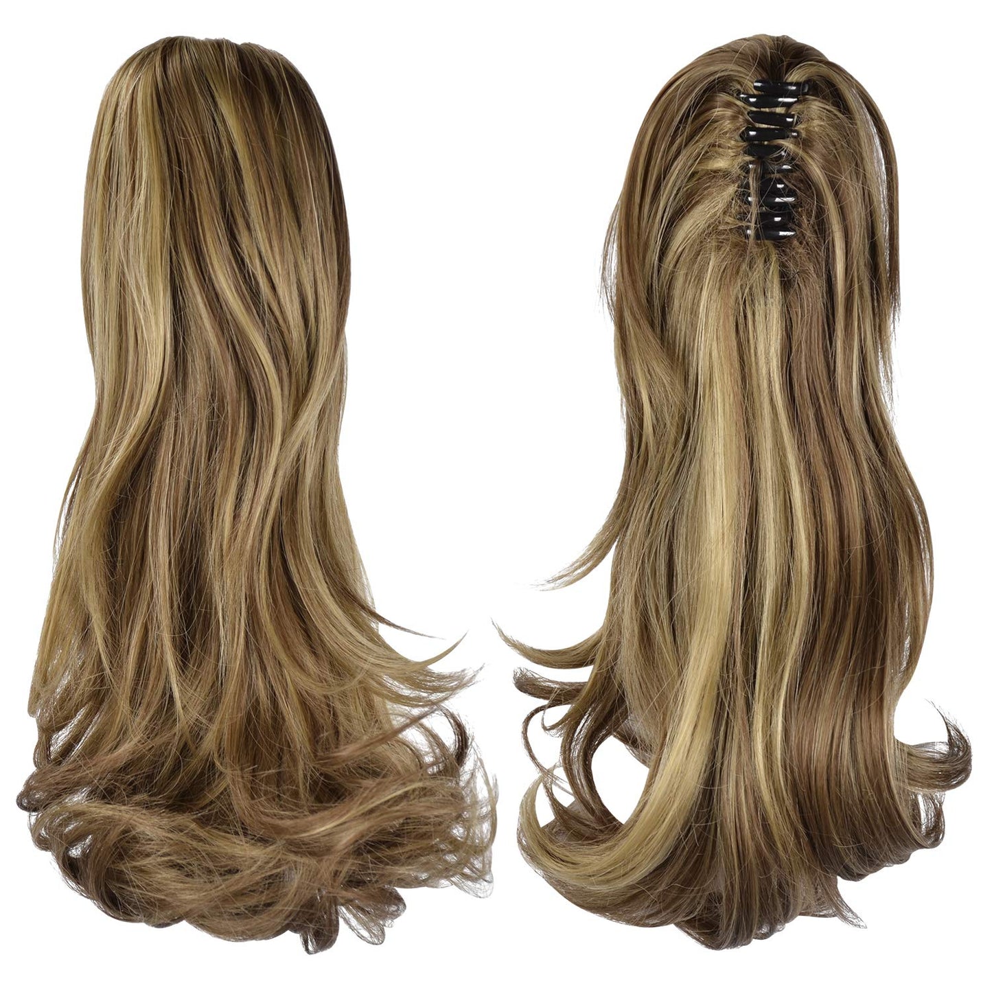 13" Ponytail Extension Long Clip in Claw Hair Extension Human Hair Wig piece
