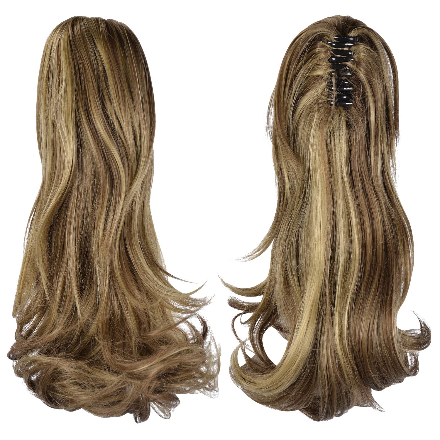 13" Ponytail Extension Long Clip in Claw Hair Extension Human Hair Wig piece