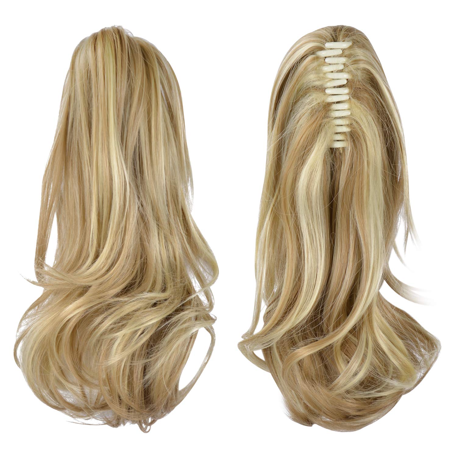 13" Ponytail Extension Long Clip in Claw Hair Extension Human Hair Wig piece