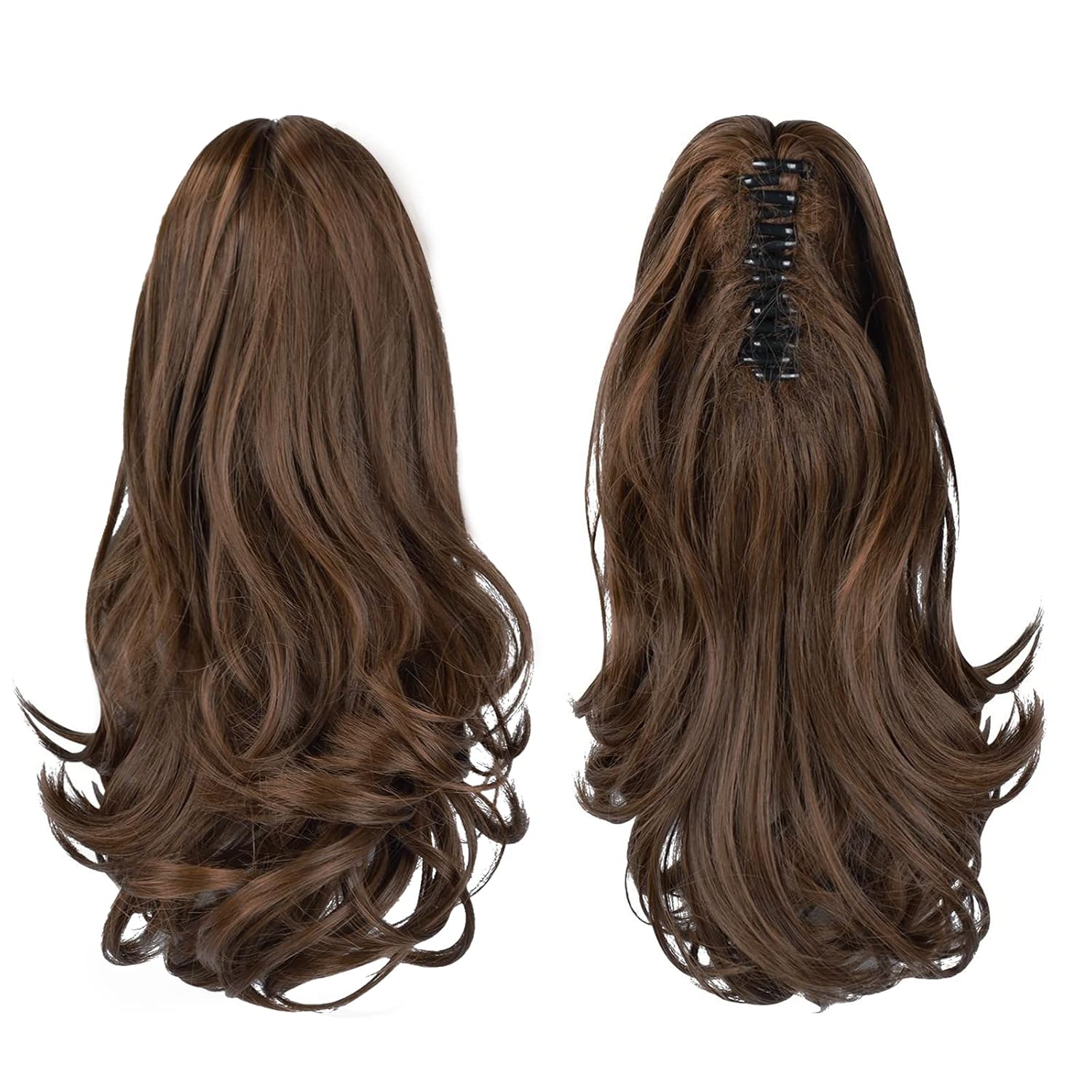 13" Ponytail Extension Long Clip in Claw Hair Extension Human Hair Wig piece