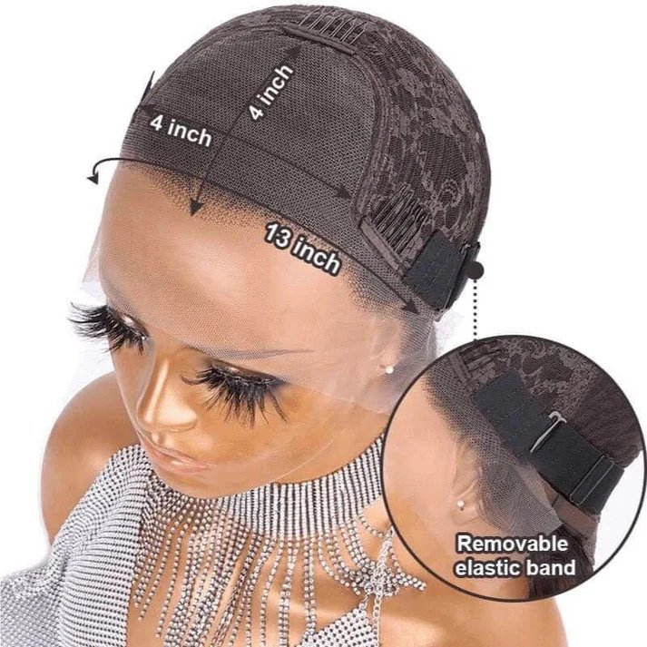 Salt And Pepper Human Hair Wigs Water Wave Grey Lace Front Wigs Short Bob Wig for Black Women