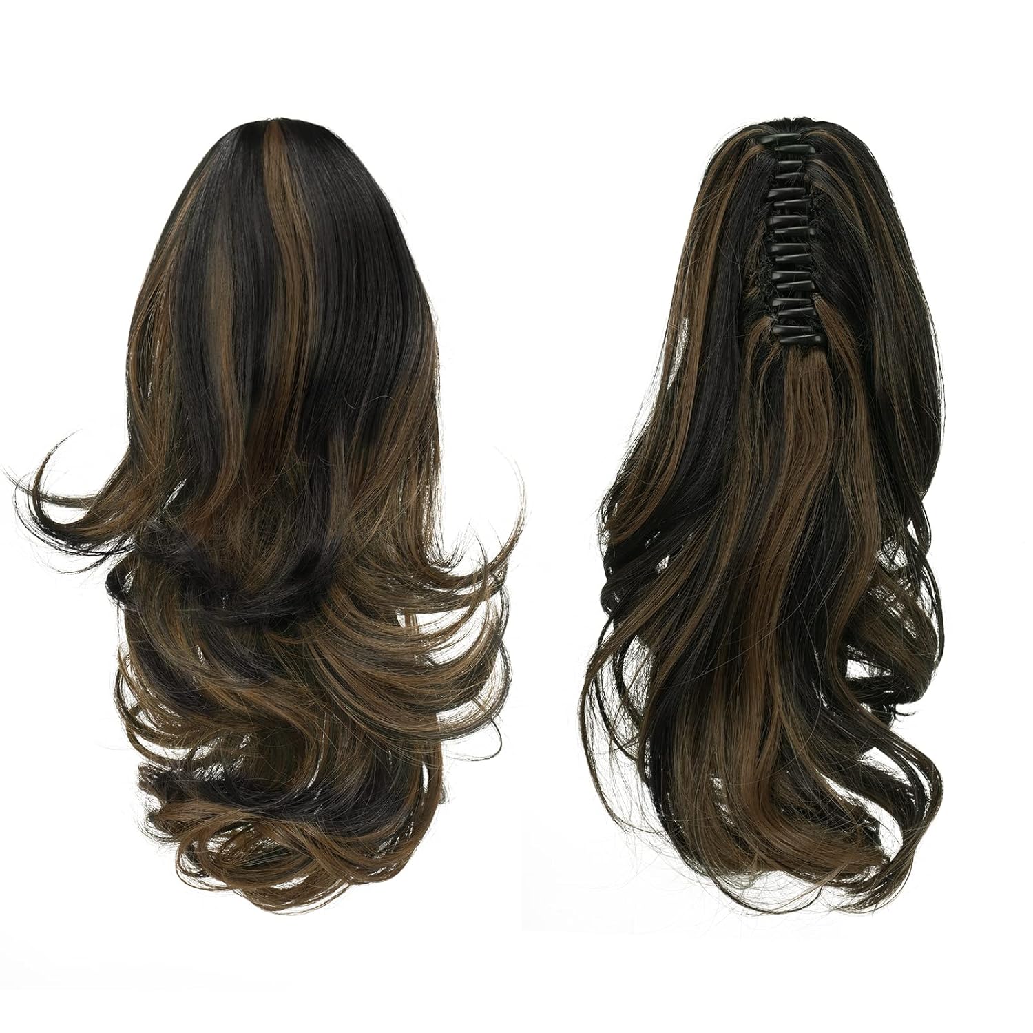 13" Ponytail Extension Long Clip in Claw Hair Extension Human Hair Wig piece