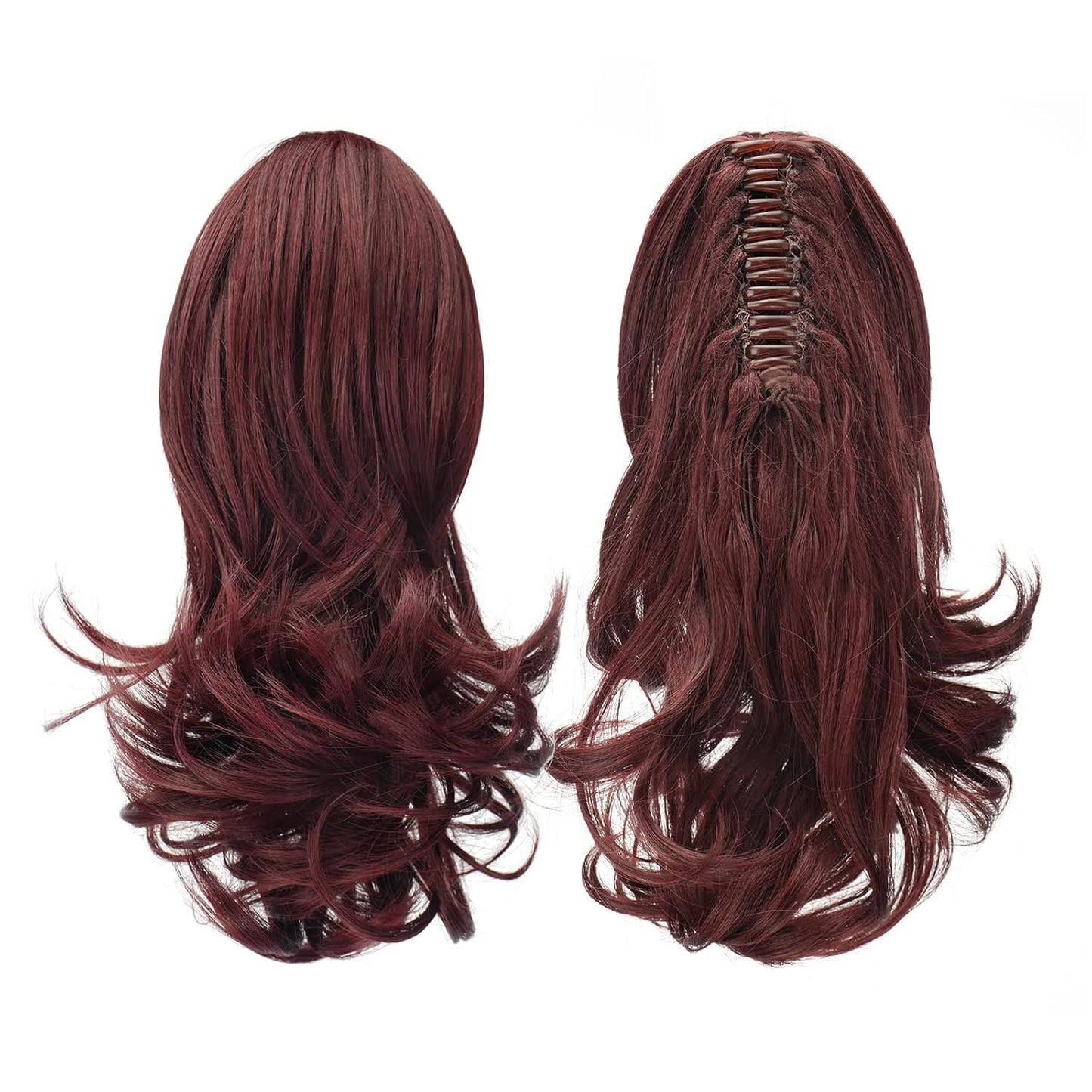 13" Ponytail Extension Long Clip in Claw Hair Extension Human Hair Wig piece
