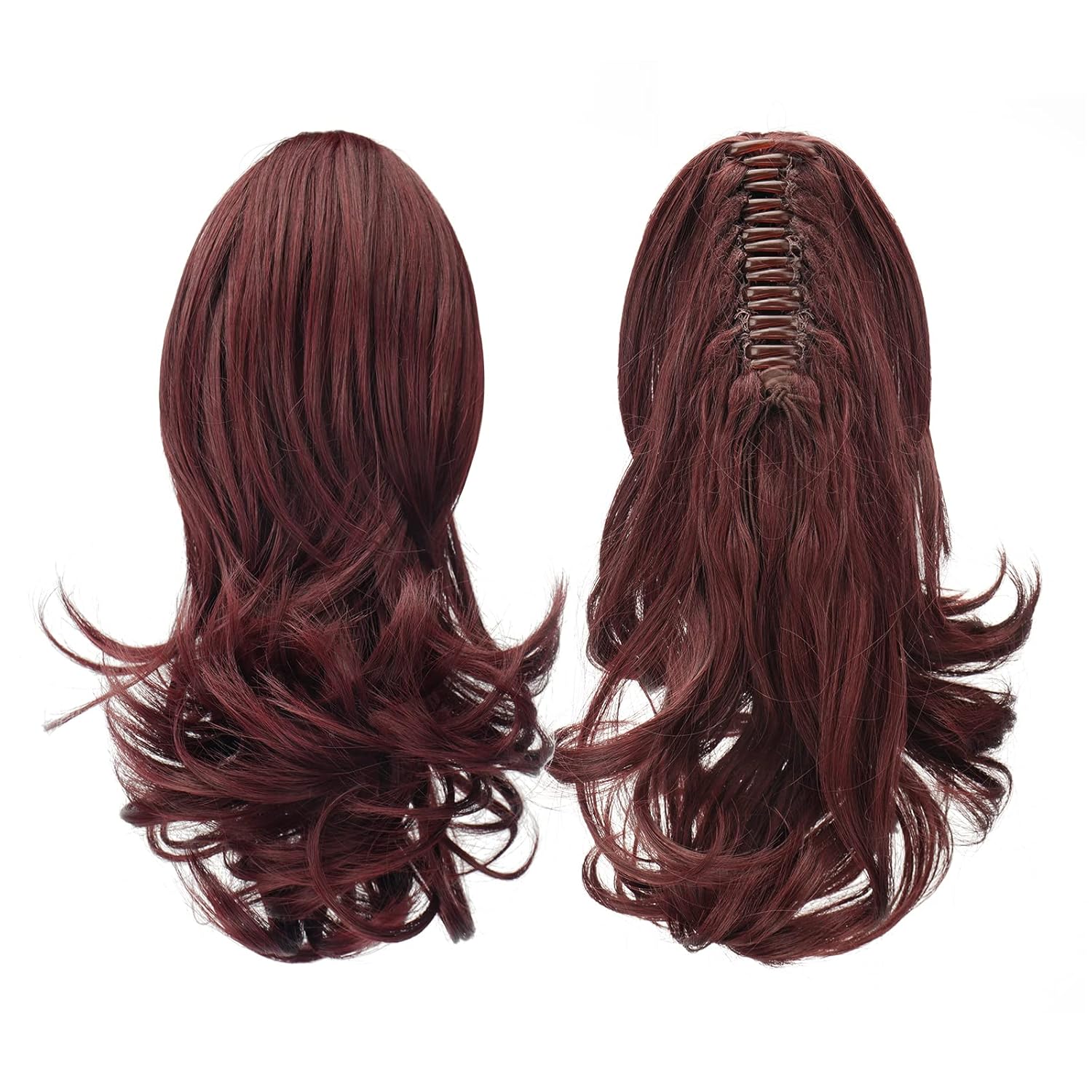 13" Ponytail Extension Long Clip in Claw Hair Extension Human Hair Wig piece