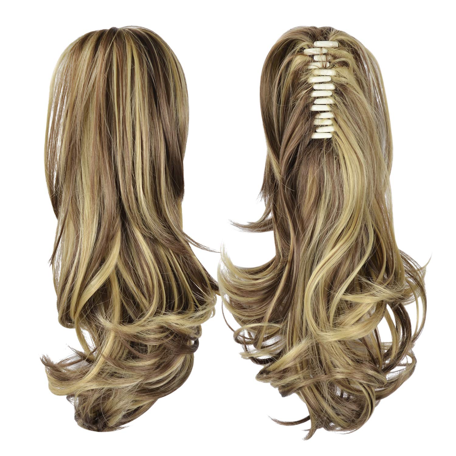 13" Ponytail Extension Long Clip in Claw Hair Extension Human Hair Wig piece