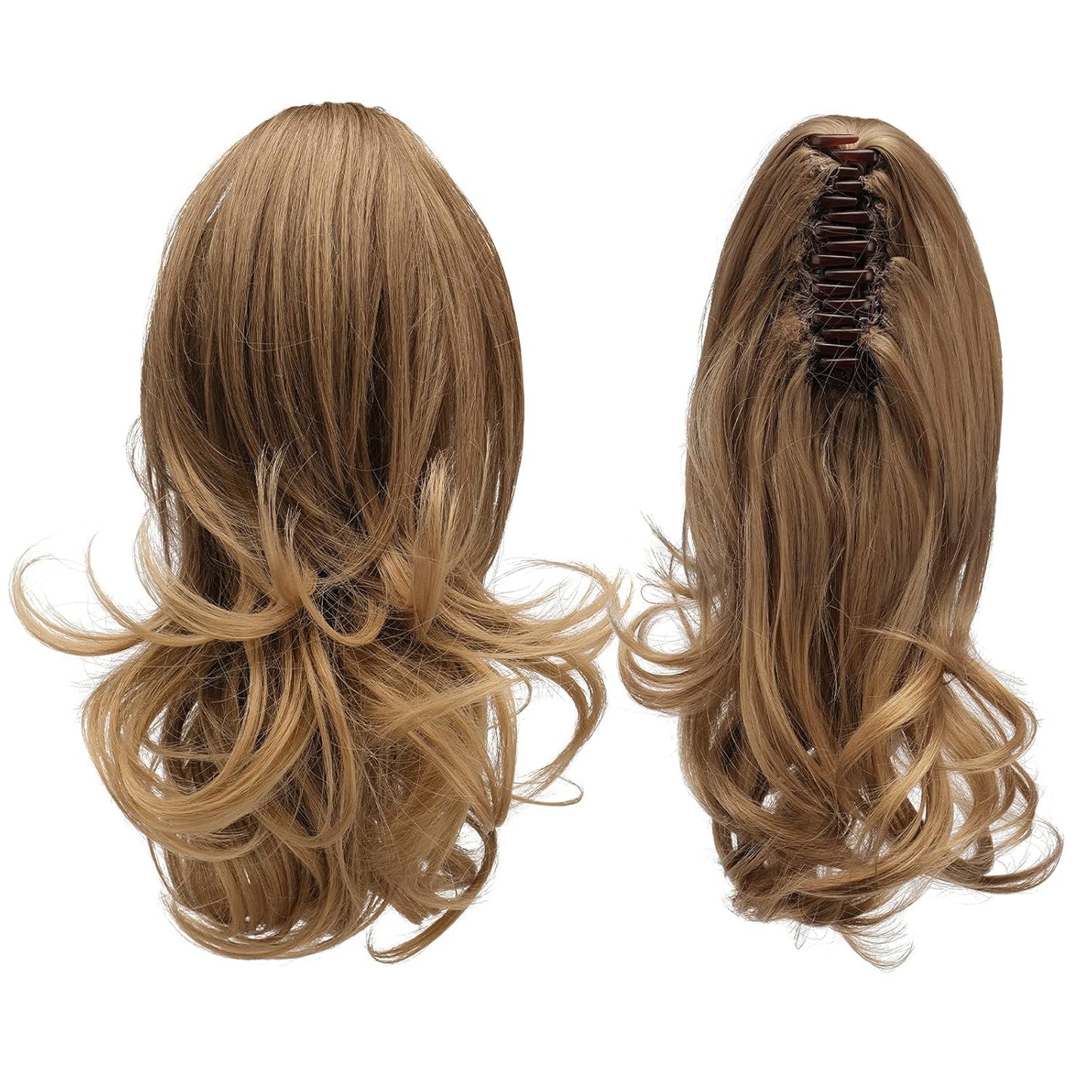 13" Ponytail Extension Long Clip in Claw Hair Extension Human Hair Wig piece