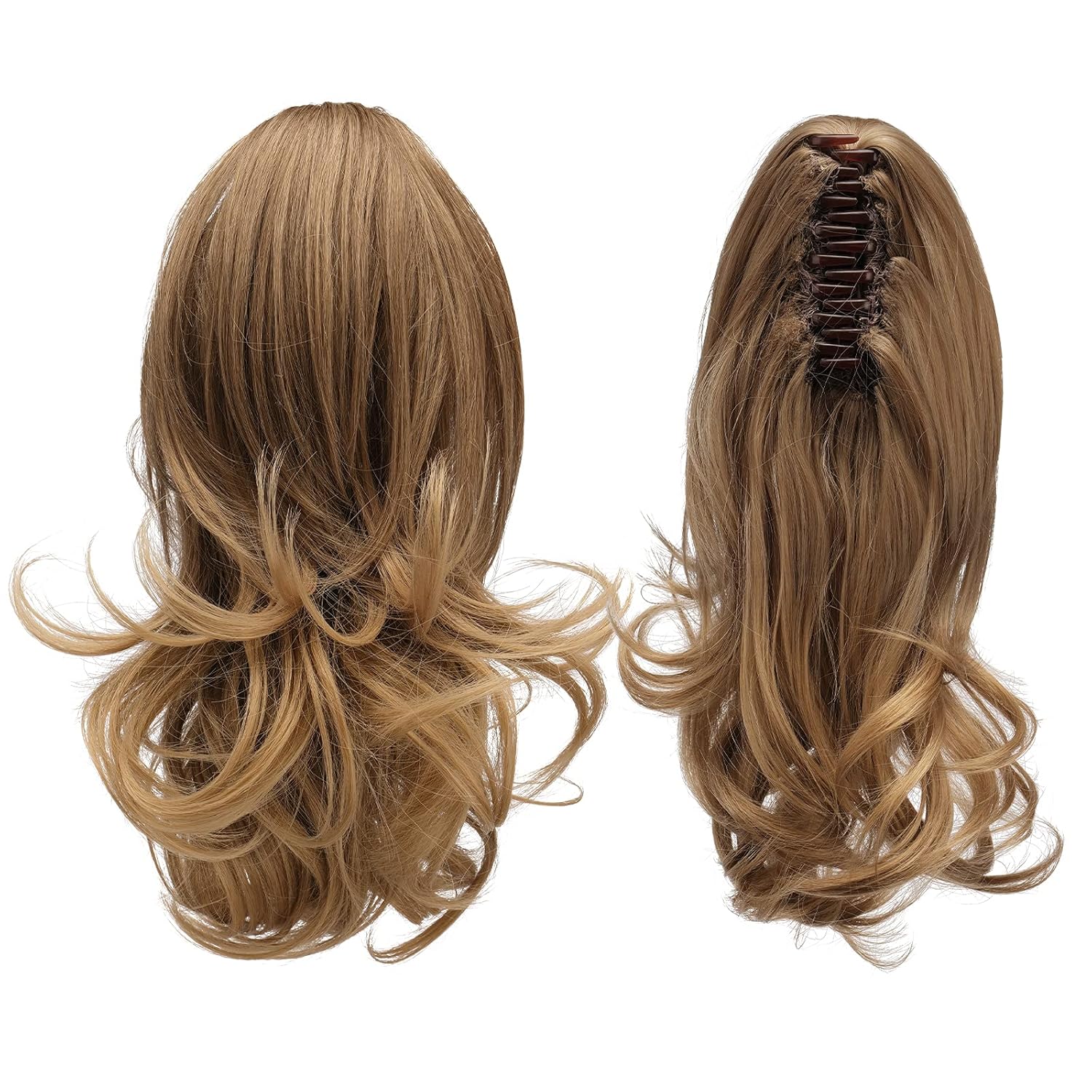13" Ponytail Extension Long Clip in Claw Hair Extension Human Hair Wig piece