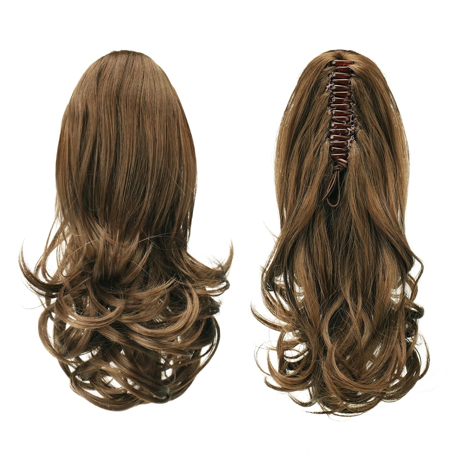 13" Ponytail Extension Long Clip in Claw Hair Extension Human Hair Wig piece