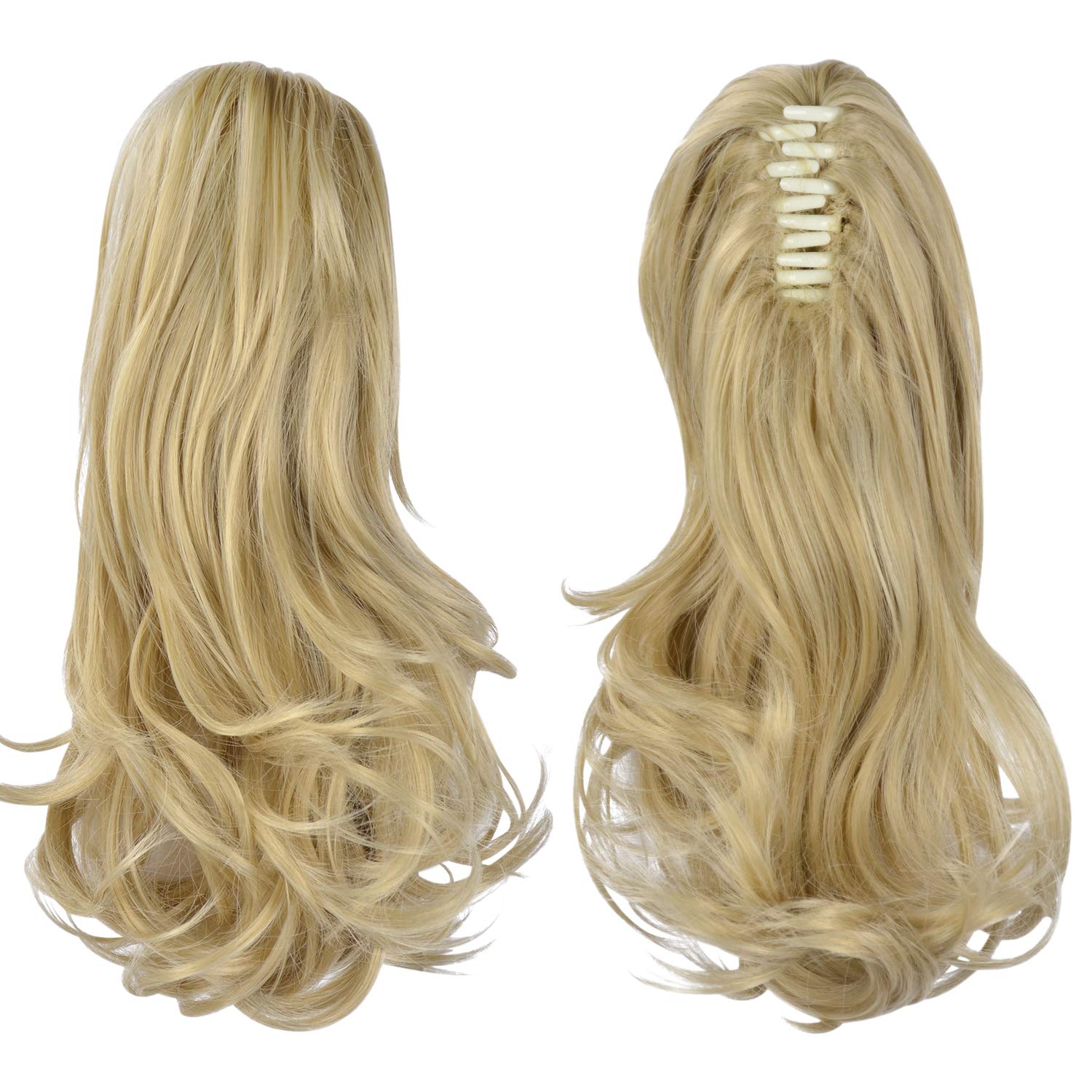 13" Ponytail Extension Long Clip in Claw Hair Extension Human Hair Wig piece