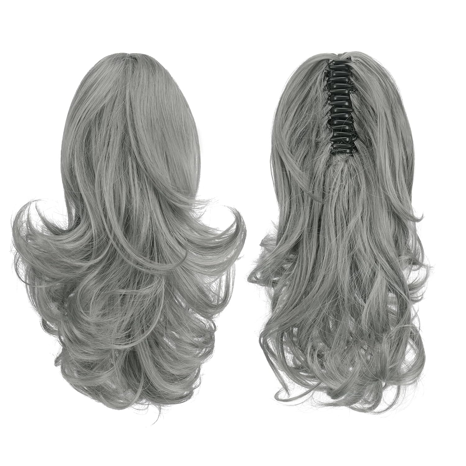 13" Ponytail Extension Long Clip in Claw Hair Extension Human Hair Wig piece